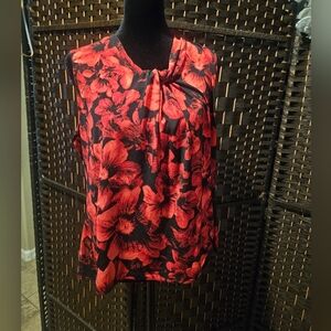 Calvin Klein floral sleeveless blouse